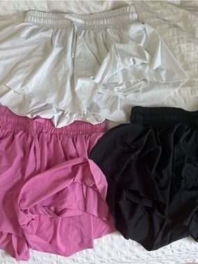 Suzette Collection Fly Away shorts- 3-Pack (white, pink and black)
